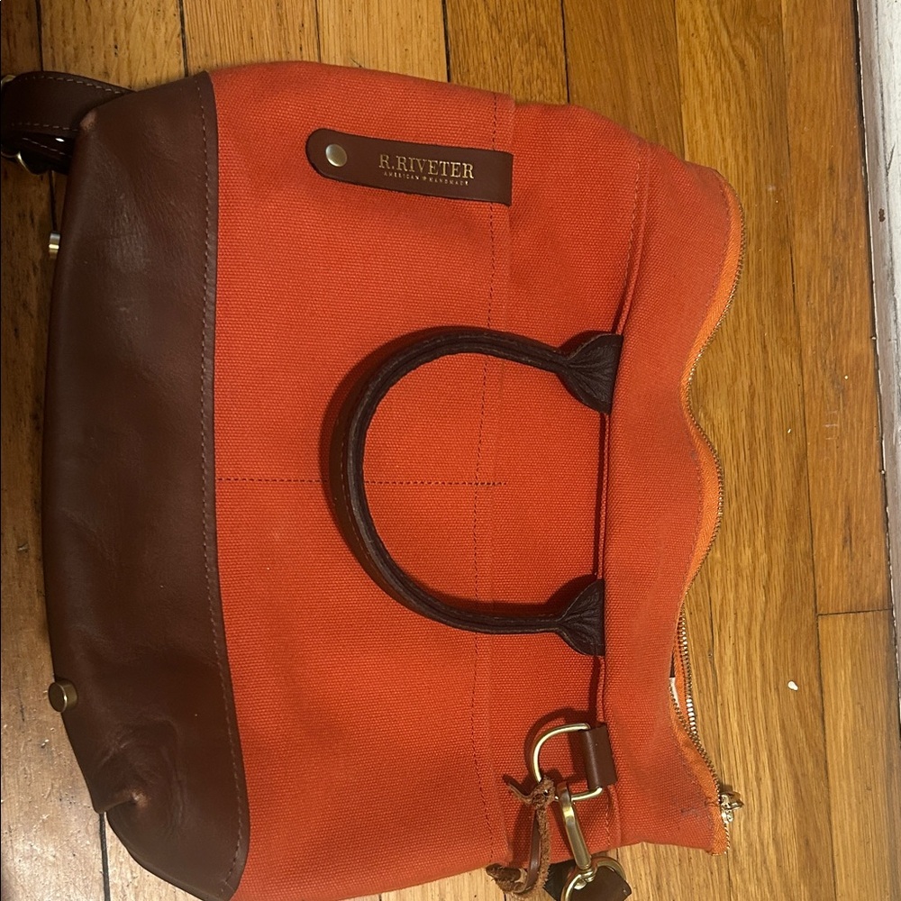 R.RIVETER Orange and Brown Women's Bag